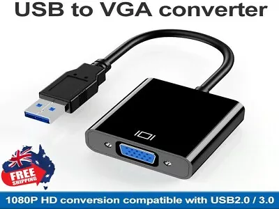 USB 3.0 To VGA Multi-Display Adapter Converter External Video Graphic Card • $12.45