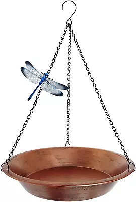 Hanging Bird Bath For Outdoor Antique Copper Metal Bird Feeder Birdbath Bowl • $24.80