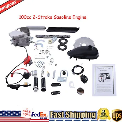 Gas Engine Motor Kit Hydraulic Motorized Bicycle Bike Motorcycle 100cc 2-Stroke • $123.50