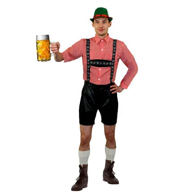 £21.99 • Buy Mens Deluxe Bavarian Costume Lederhosen German Oktoberfest Fancy Dress Costume