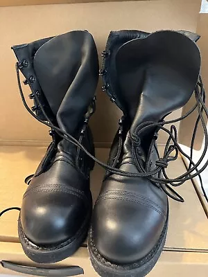 Vintage 1987 Addison Shoe Company Black Leather Boots Size 8 New 9” Inch Shaft • $89.99