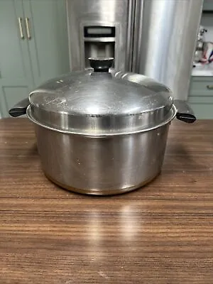 Revere Ware 6 Qt Domed Lid Copper Clad Stainless Steel Stock Pot USA • $30