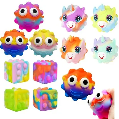 £9.99 • Buy 3x Popper Stress Fidget Balls 3D Pop On It Bubbles Sensory Toy For Autistic Kids