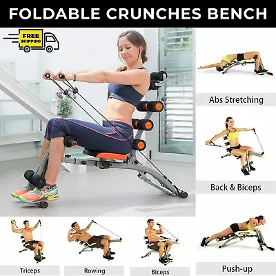 £56.99 • Buy Adjustable Foldable Crunches Bench Weight Training Fitness Workout Gym Exercise