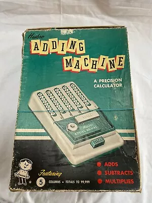 VINTAGE HASBRO ADDING Machine IN BOX Unknown Working Condition • $18