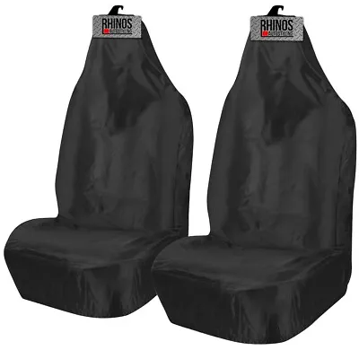 FOR MERCEDES A-CLASS - Heavy Duty Black Waterproof Car Seat Covers - 2 X Fronts • £16.84