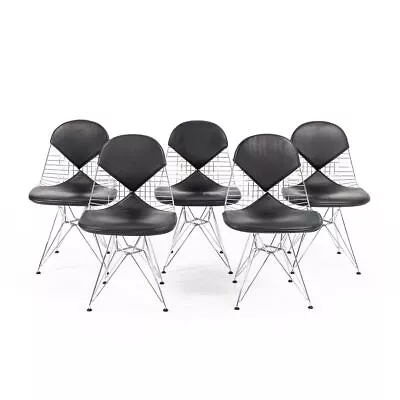 2010s Herman Miller Eames DKR-2 Wire Dining Chairs W Eiffel Tower Bases 6x Avail • £689.29