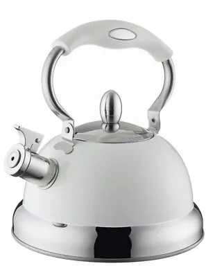 £19.89 • Buy Typhoon Retro Whistling Kettle 2.5L Pastel Colours Cream Induction Stove Top