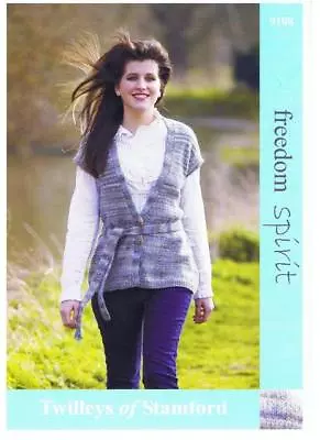 Twilleys Knitting Pattern 9108 Long Waistcoat 32-42  DK Sleeveless Jacket  • £3.99