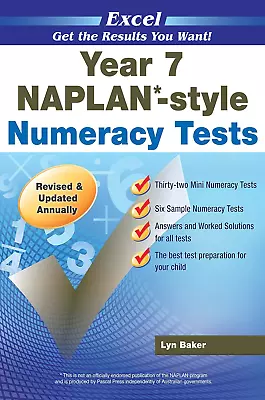 Excel Naplan*-Style Numeracy Tests Year 7 • $26.38