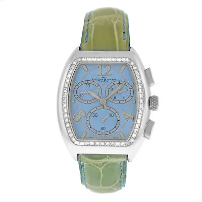Ladies Van Der Bauwede Magnum XS Cal 65 Diamond Silver 800 Quartz 34MM Watch • $646.35