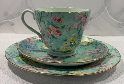 Vintage Shelley Melody Chintz Pattern Tea Cup & Saucer New Cambridge England • $75.99