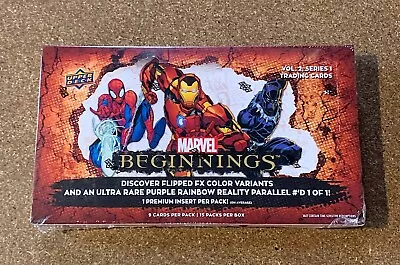 2022 Upper Deck Marvel Beginnings Vol 2 Series 1 Factory Sealed Hobby Box (b) • $73
