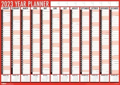£3.35 • Buy 2023 UK Unmounted A1 Annual Yearly Wall Planner 84cm Office  Year Calendar Large