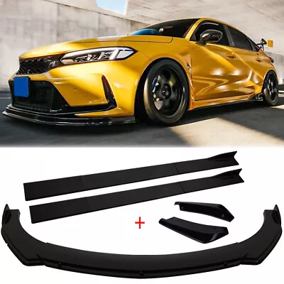 Front Bumper Lip Spoiler Splitter /Side Skirt/Rear Canard For Honda Civic Type R • $179.11