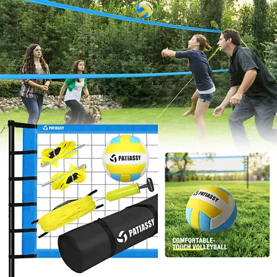 Professional Outdoor Volleyball Net Set With Adjustable Height Poles With Ball  • $71.90