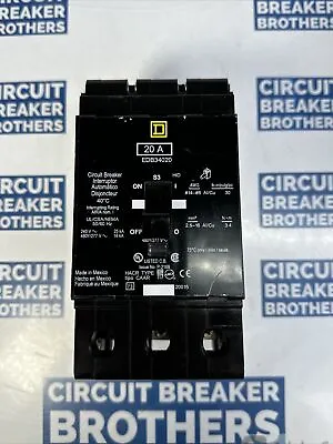 Square D EDB34020 20 Amp 480/277V 3 Pole Circuit Breaker-Warranty(Ship Same Day) • $149.99