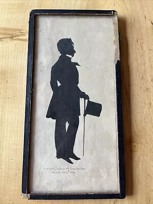 Vintage Silhouette Picture Hand Cut  Longfellow Of Cambridge  In Frame. • $40