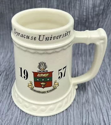 Vintage 1957 Alpha Chi Omega Sorority Syracuse University Ceramic Stein Mug USA • $28