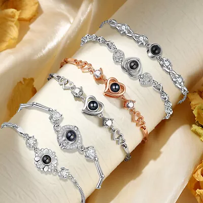 Custom Photo Projection Bracelet For Women Personalized Picture Inside Jewelry • $32.99