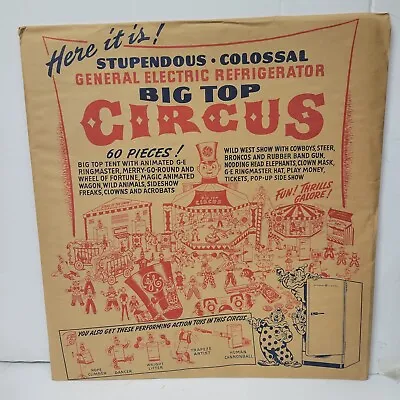 Rare Sealed Never Open Vintage General Electric Refrigerator Big Top Circus 1950 • $199.99