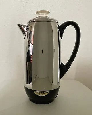 Vtg Farberware SuperFast 12-Cup Coffee Percolator Clear Knob #142 Bronx NY USA • $29.99