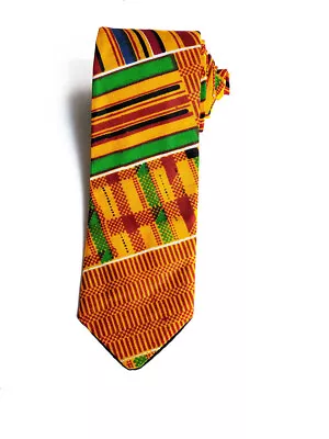 Kente African Print Necktie With Pocket Square • $17.99