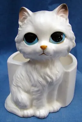 $35 • Buy Vintage Lefton White Persian Cat Planter H6974 ~ Hard To Find! ~ MINT Condition!
