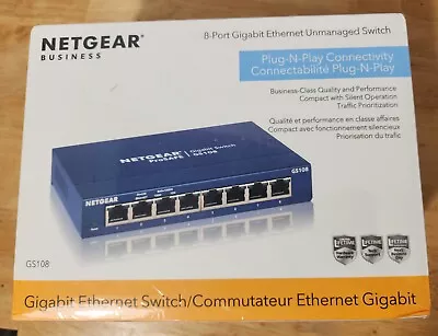 NETGEAR 8-Port Gigabit Ethernet Unmanaged Switch (GS108) • $24.99