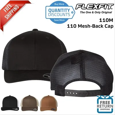 Flexfit 110 Men Mesh-Back Cap Ball Hat 110M Snapback Six-Panel Mid-Profile • $13.89