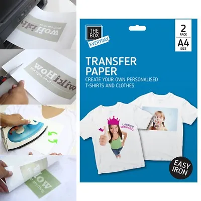 2x TRANSFER PAPERS SET Iron Heat Press Inkjet Print Party Hen Do Cotton T-Shirts • £5.19