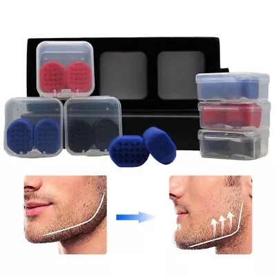 Double Chin Fitness Equipment Jaw Exerciser Jawline Trainer Face Fitness Ball • £1.94