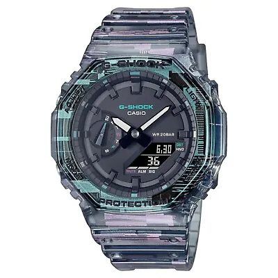 New Casio G-Shock Ana-Digital Glitch Blazing Oak Resin Strap Watch GA2100NN-1A • $94.90