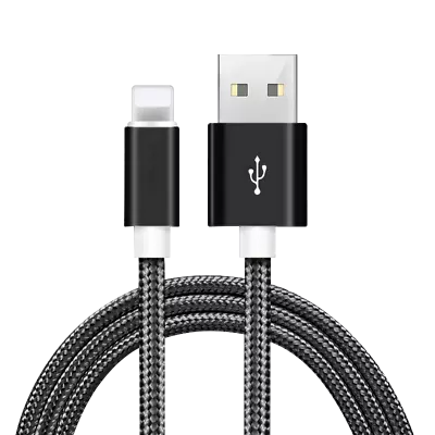 Pack Of 3 Fast Charger Braided Cable For IPhone 566 Plus 810iPad • £6.49