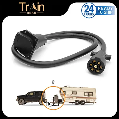 Trailer Camper RV Truck 7 Way 4 Foot Extension Cord Round Plug Towing • $22.52