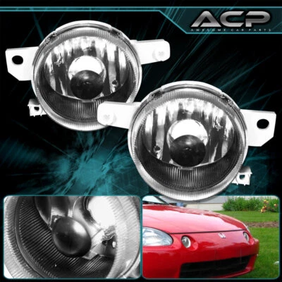 $28.99 • Buy For 93-97 Honda Del Sol EG2 Clear Lens Fog Driving Light Bumper Lamp Left+Right