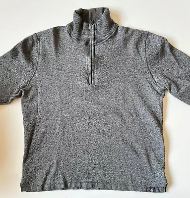 THE NORTH FACE - TNF- Men's Wool Gray 1/4 Zip Pullover Sweater  - Large • $15.99