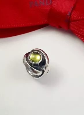 $42 • Buy New Genuine PANDORA STERLING SILVER 'PERIDOT EYE CHARM'  925 ALE  #790127