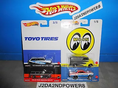 Hot Wheels Premium Dairy Deliverymercury Cometnissan Skylinevolvo P220 Set • $35