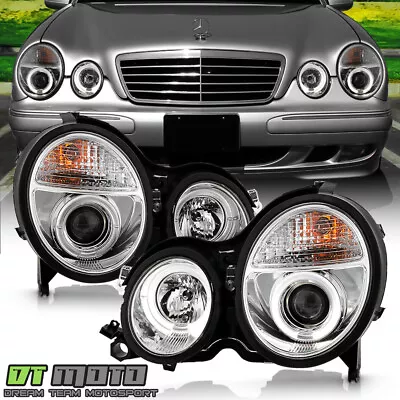 2000-2002 Mercedes Benz W210 E320 E430 Dual Halo Projector Headlights Left+Right • $199.99