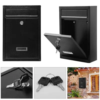 Letter Mail Post Box Postbox Letterbox Mailbox Large Steel Lockable Wall Mounted • £14.09