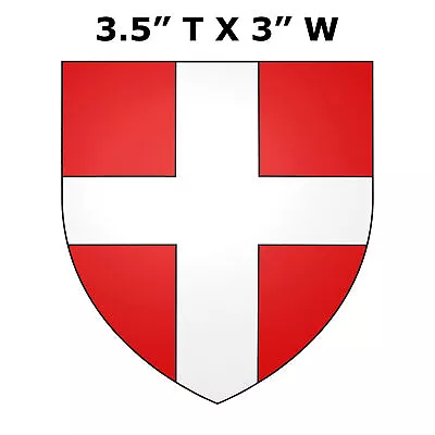 Duchy Of Savoy Medieval Coat Of Arms 3.5  Car Truck Window Bumper Sticker Decal • $2.99