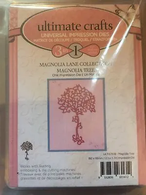 BNIP Ultimate Crafts 3-in-1 Thin Die - Ornate Magnolia Tree .SALE ON NEW LISTING • £2.55