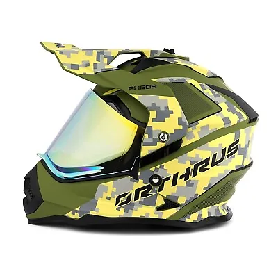 Dual Sport Motocross Helmet Orthrus Snowmobile Adults Dirt Bike Fullface Mask • $99.98