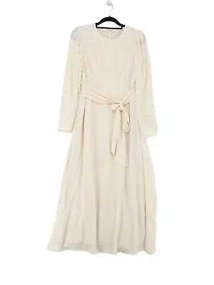 Warehouse Women's Maxi Dress UK 14 Cream 100% Polyester Maxi • £29