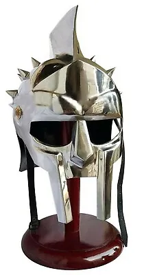 Medieval Gladiator Maximus Viking Helmet Ancient Knight Greek Roman Armor Helmet • $78.65