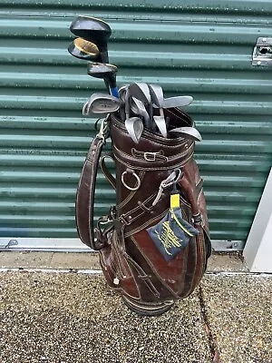 Vintage Golf Clubs Jack Nicklaus Spalding Wilson Bag Full Set Irons Drivers • $125