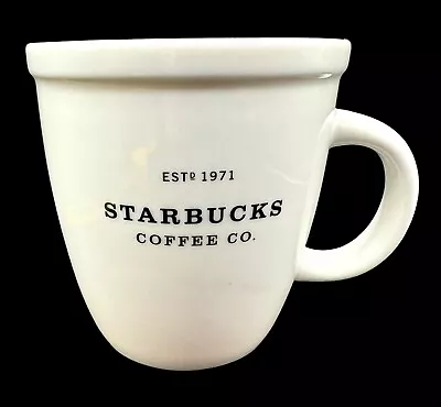 Vintage 2001 Starbucks Coffee Mug Cup Est 1971 Barista Abbey White Black • $14.99