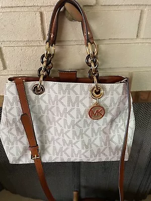 Michael Kors Signature Vanilla/Brown Handbag • $115