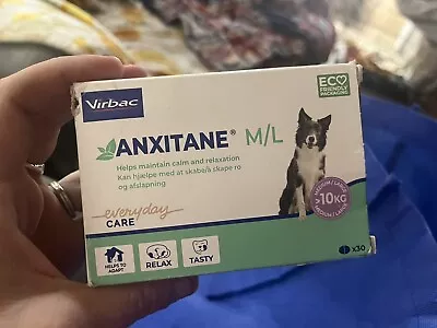 Virbac Anxitane M/L Everyday Care 10 Tablets New In Box Ex 3/2025 • $14.99